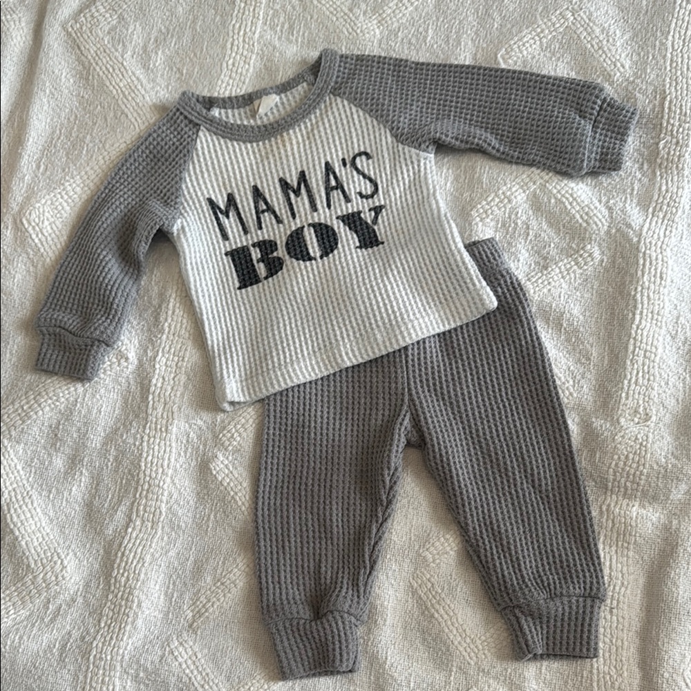 Waffle knit boy pyjama